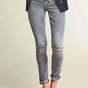 CAbi Grey Distressed High Skinny Jeans Size 8✨50% Off Bundles 3+